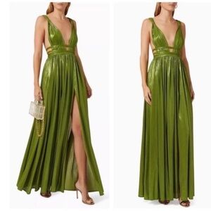 Bronx & Banco Romi Goddess Maxi Gown Green